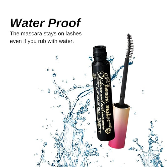 KISSME Heroine Make Volume & Curl Mascara Advanced Film – Long-Lasting Volume & Curl (Jet Black, 6g)