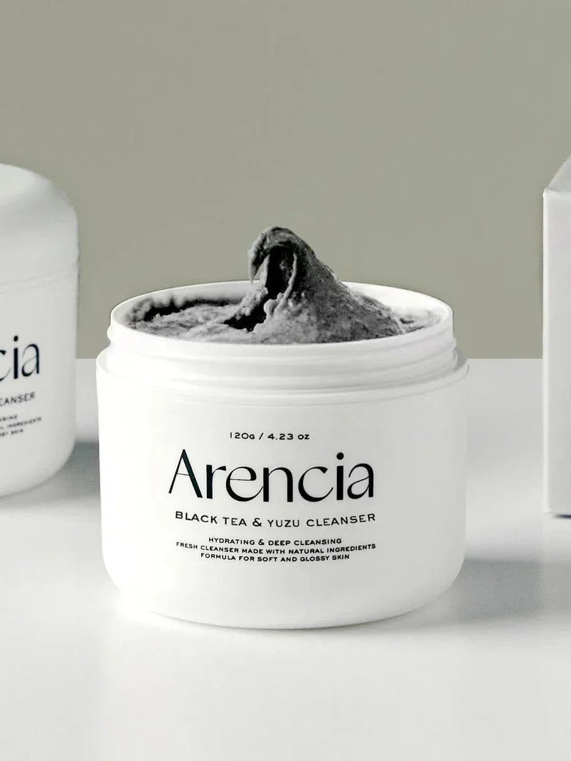 ARENCIA Black Tea & Yuzu Rice Mochi Cleanser – 120g