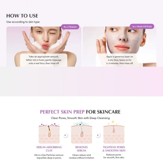 Instructions on how to use a skincare product with step-by-step guidance and benefits listed.