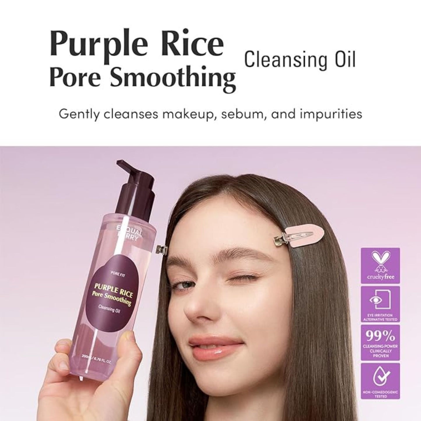 EQQUALBERRY Purple Rice Cleansing Duo – Oil + Pack Cleanser