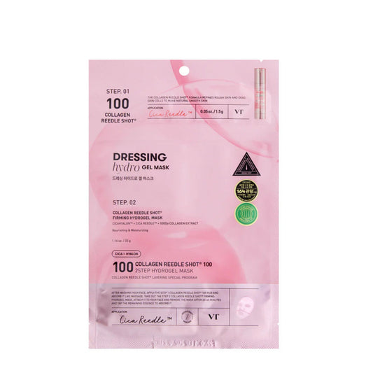VT COSMETICS Collagen Reedle Shot 100 2-Step Hydrogel Mask – 1EA