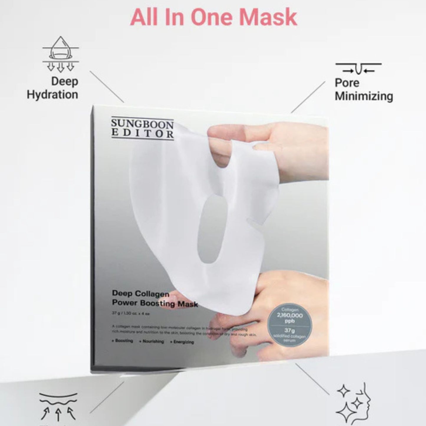 SUNGBOON EDITOR Deep Collagen Power Boosting Mask (37g × 4ea)