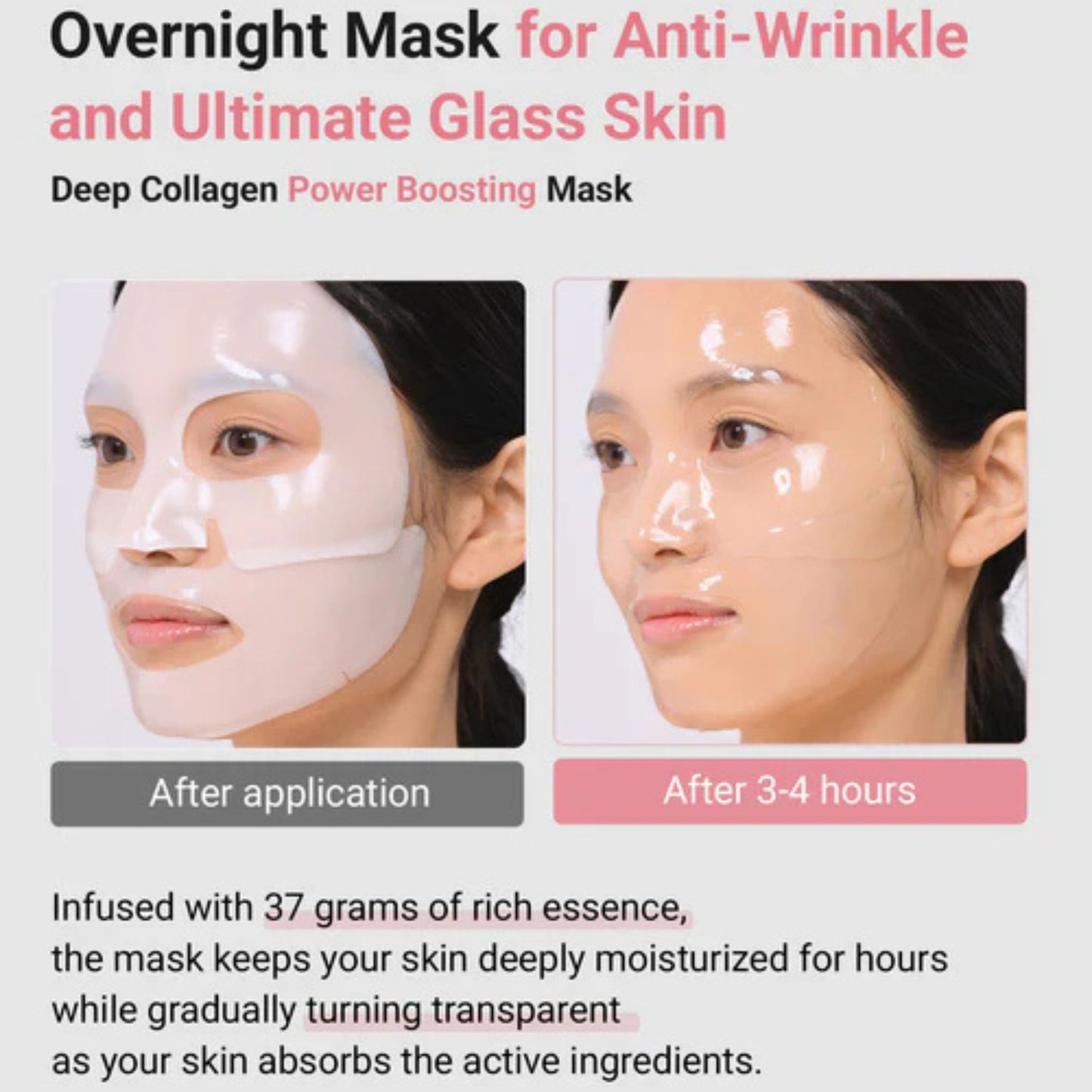 SUNGBOON EDITOR Deep Collagen Power Boosting Mask (37g × 4ea)