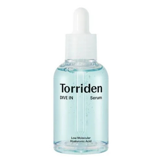 ORRIDEN DIVE-IN Hyaluronic Acid Serum – 50ml pastel blue bottle with dropper, designed for deep hydration and soothing sensitive skin