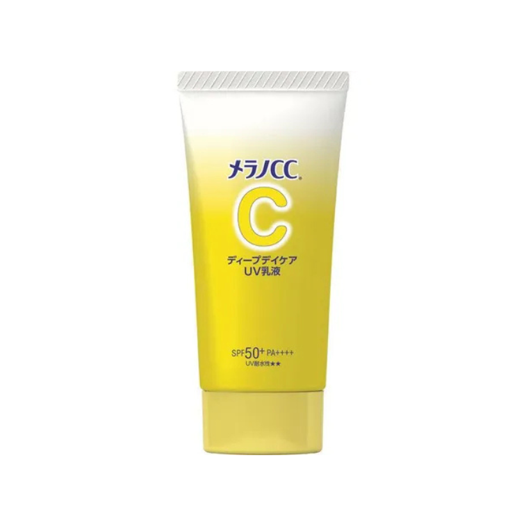 ROHTO Melano CC Vitamin C UV Lotion – 50g tube sunscreen with brightening and hydrating benefits for daily use