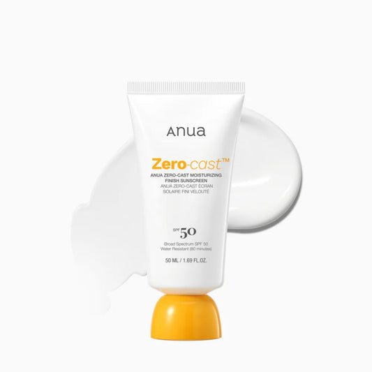 ANUA Zero-Cast Moisturizing Finish Sunscreen for hydrating daily SPF