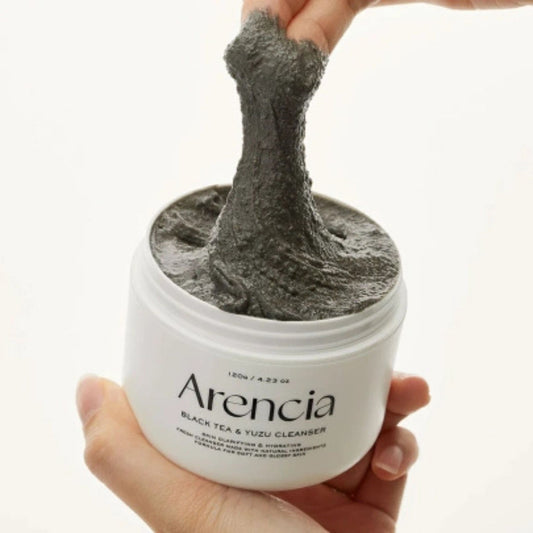 ARENCIA Black Tea & Yuzu Rice Mochi Cleanser – 120g