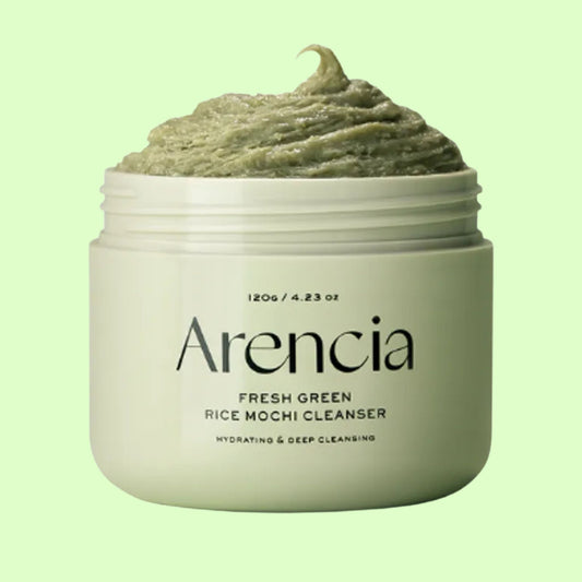 ARENCIA Fresh Green Rice Mochi Cleanser 120g – 3-in-1 Hydrating Exfoliating Cleanser
