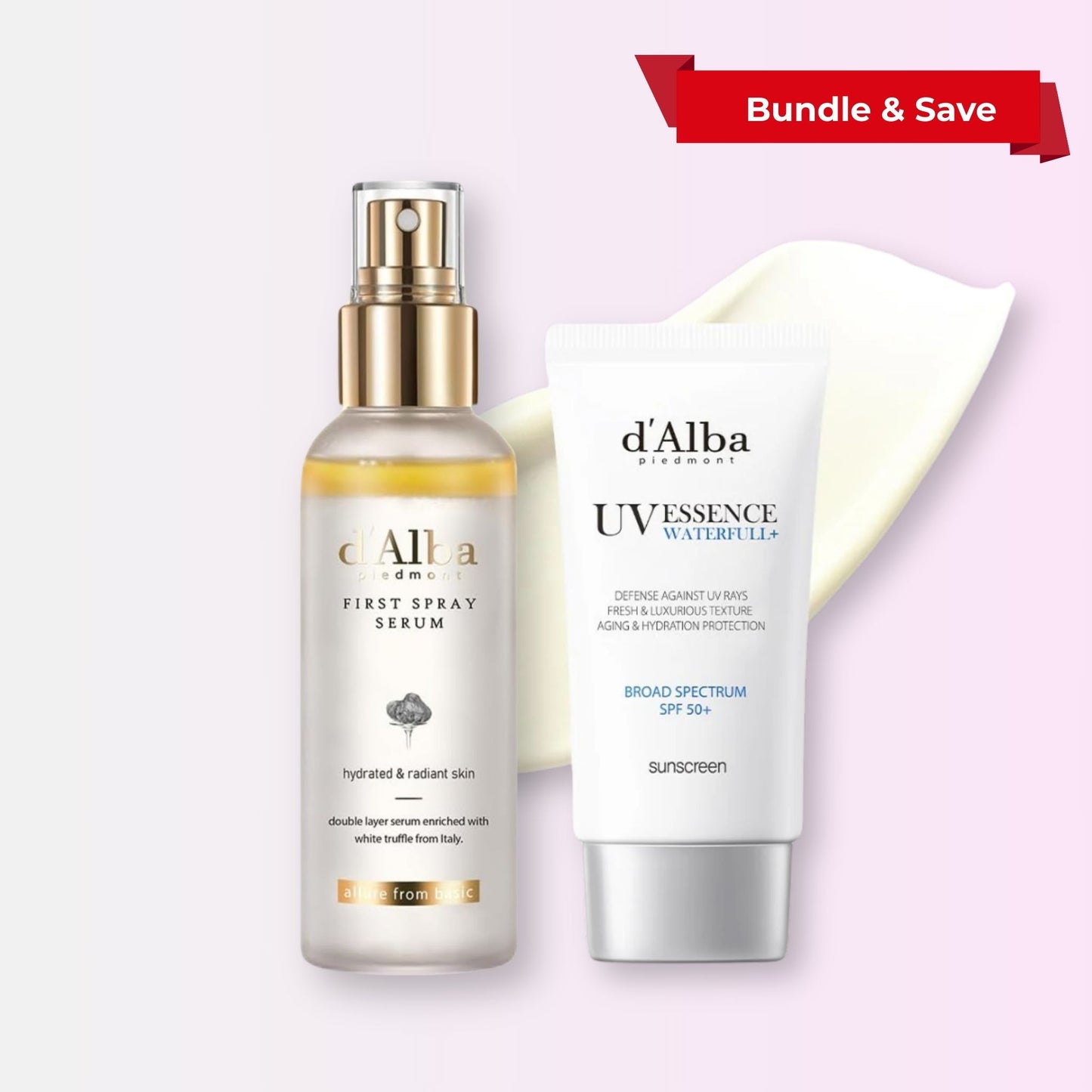 d’ALBA First Spray Serum & UV Essence Waterfull SPF50+ Set