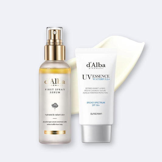 d’ALBA First Spray Serum & UV Essence Waterfull SPF50+ Set