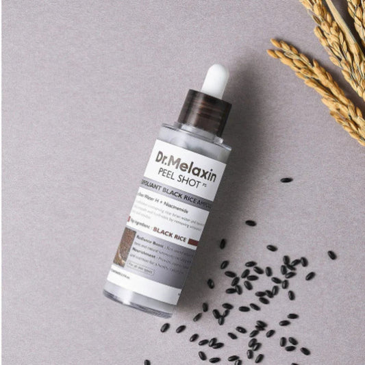 DR. MELAXIN Peel Shot Exfoliating Black Rice Ampoule for smooth radiant skin