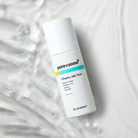 Porexsome V.Peptox Jelly Toner bottle on a white background