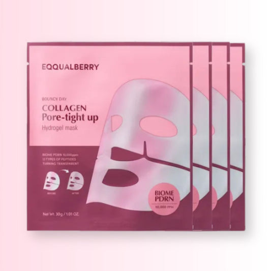EQQUALBERRY Collagen Pore-Tight Up Hydrogel Mask – 4 Pack