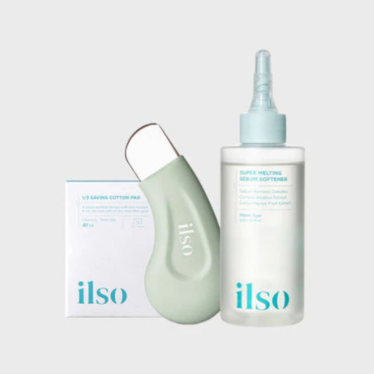 ILSO Super Melting Sebum Softener Special Set with Deep Clean Master and 1/3 Saving Cotton Pads