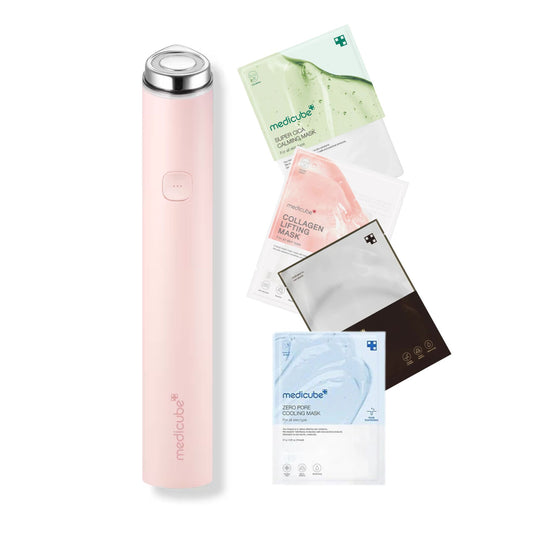 MEDICUBE AGE-R Booster Pro Mini Pink microcurrent LED lifting facial device