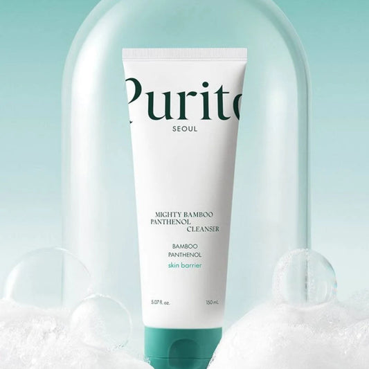 PURITO Mighty Bamboo Panthenol Cleanser 150ml – Low pH Hydrating Face Wash
