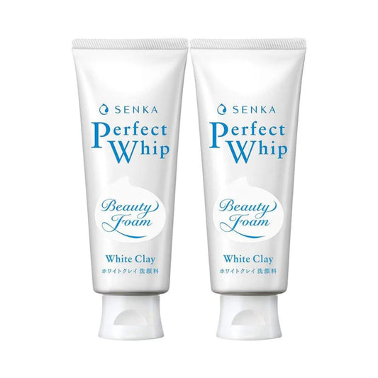 SHISEIDO SENKA Perfect Whip White Clay 120 g × 2 Deep Cleansing Foam