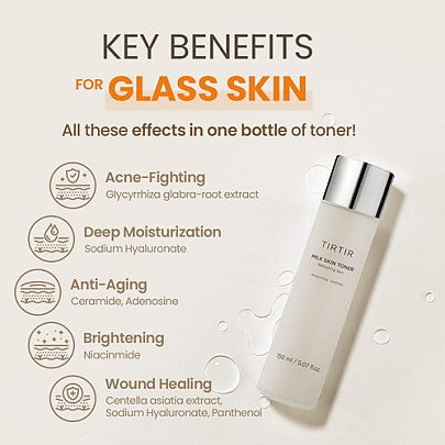 TIRTIR Milk Skin Toner (150ml) – Brightening & Hydrating Facial Toner