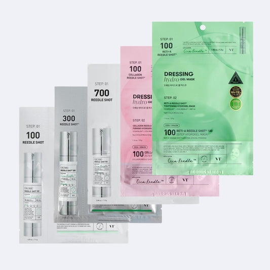VT Reedle Shot 2-Step Mask – 5 Pack (100 / 300 / 700 / Collagen / Reti-A)