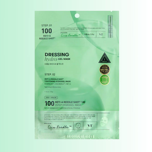 VT COSMETICS Reti-A Reedle Shot 100 2-Step Hydrogel Mask – Retinol & Firming Facial Sheet Mask