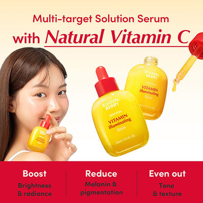 EQQUALBERRY Vitamin Illuminating + Bakuchiol Plumping Serum Set – 2 x 30ml