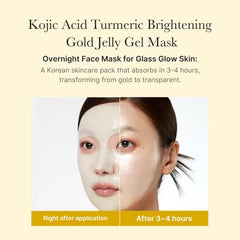 MEDICUBE Kojic Acid Turmeric Brightening Gold Jelly Gel Mask (4ea)