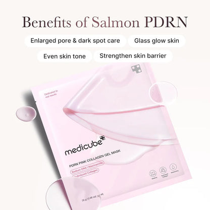 MEDICUBE PDRN Pink Collagen Gel Mask – 4 ea (28g each)