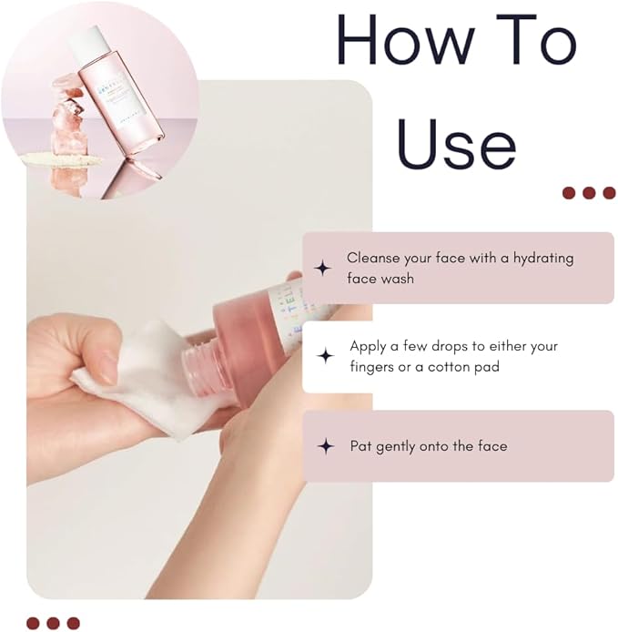 Instructions on how to use a hydrating face wash with text and product imagery.