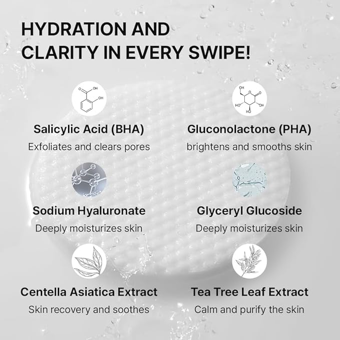 NEEDLY Daily Toner Pad (60 Pads) – Exfoliating & Hydrating Toner Pads