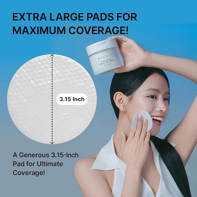 NEEDLY Daily Toner Pad (60 Pads) – Exfoliating & Hydrating Toner Pads