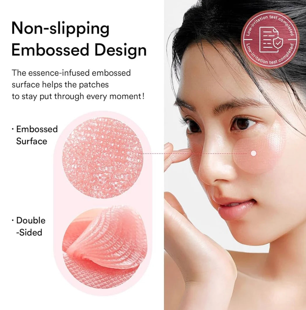 Korean skincare patch with embossed design on a white background