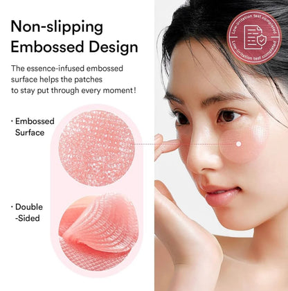 Korean skincare patch with embossed design on a white background