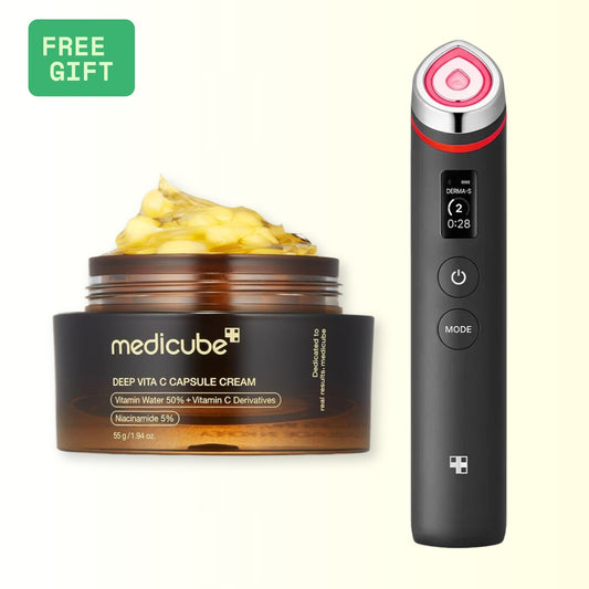 MEDICUBE Deep Vita C Capsule Cream + AGE-R Booster Pro Device