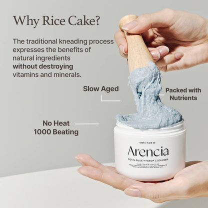 ARENCIA Blue Hyssop Rice Mochi Cleanser (120 g)