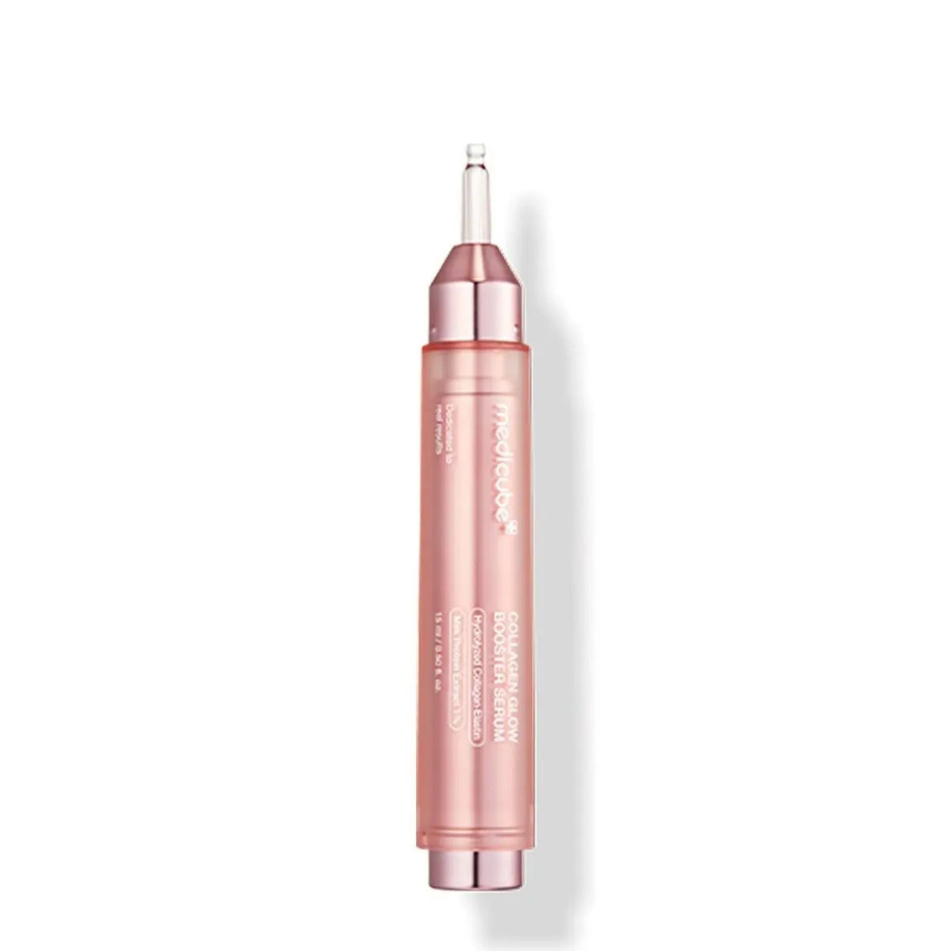 Rose gold skincare tool on a white background