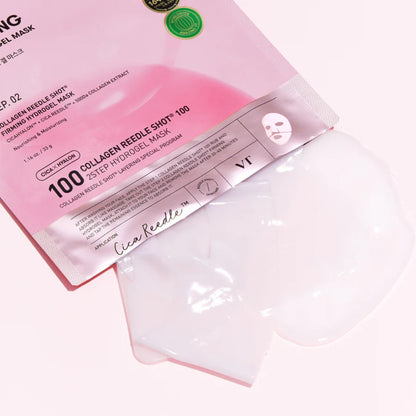 VT COSMETICS Collagen Reedle Shot 100 2-Step Hydrogel Mask – 1EA