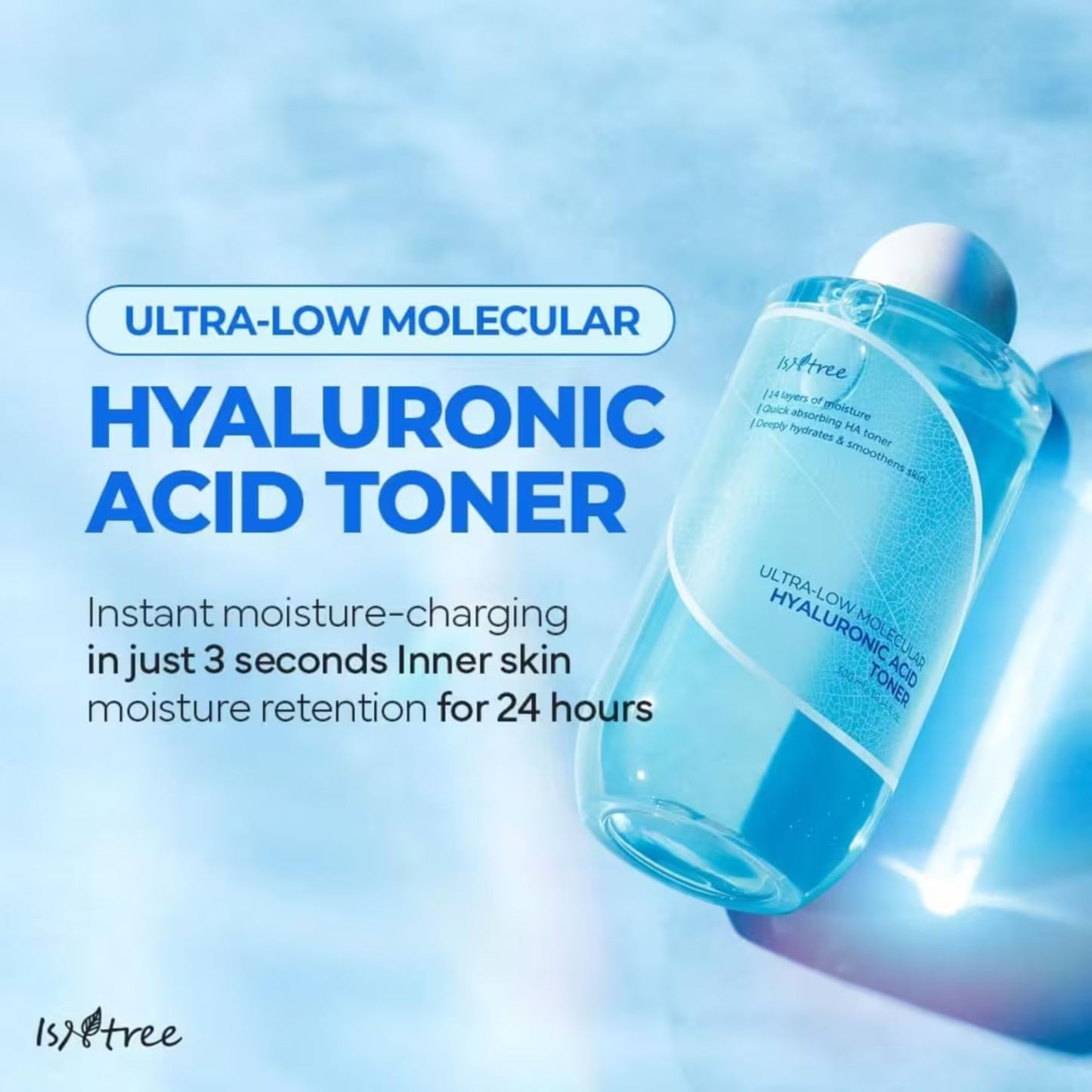 ISNTREE Ultra-Low Molecular Hyaluronic Acid Toner (300ml)