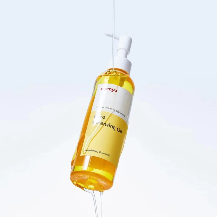 MA:NYO Pure Cleansing Oil – 200ml plant-based cleansing oil in pump bottle for makeup removal and pore care
