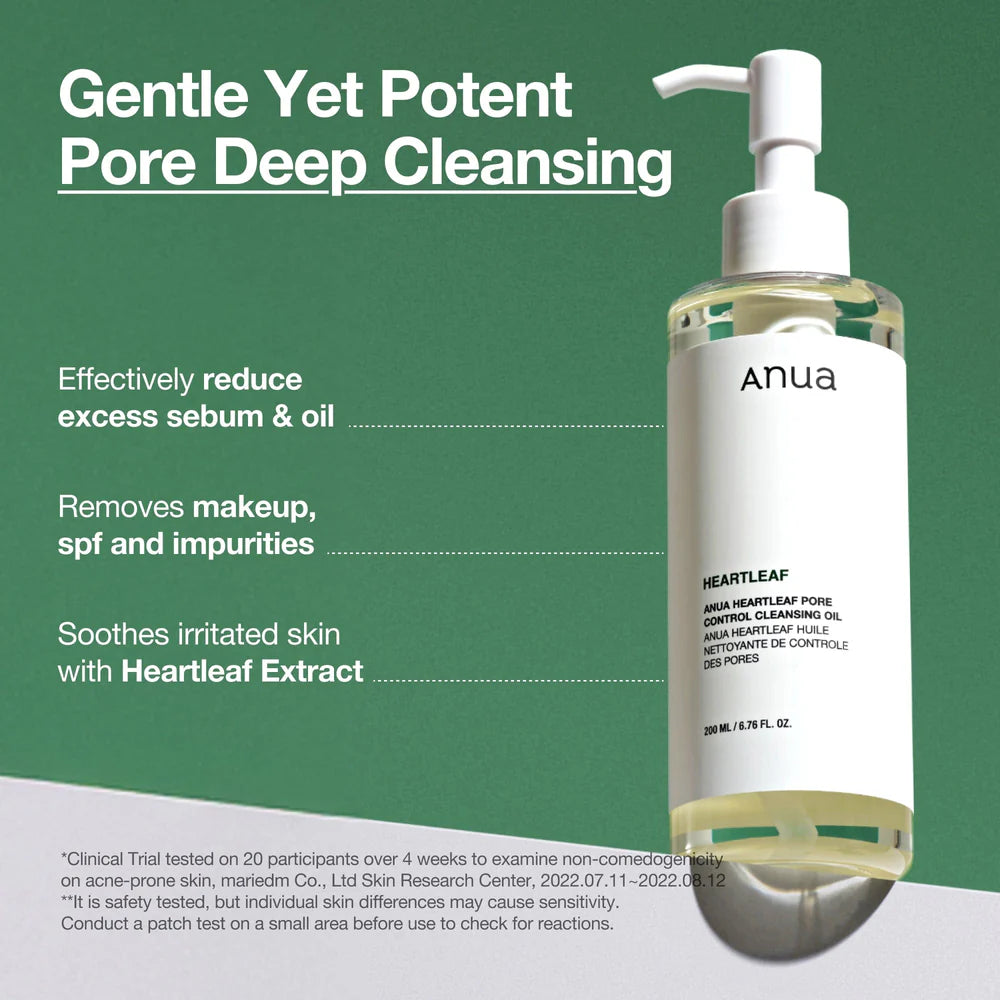 Anua pore deep cleansing product with text on a green background