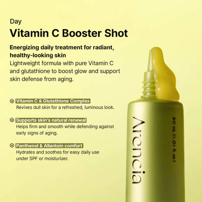 Vitamin C booster shot with Arencia branding