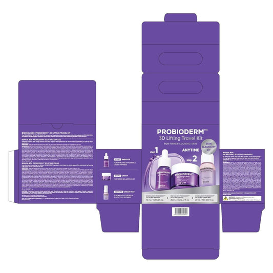 Purple ProBioderm 3D Lifting Travel Kit packaging on a white background
