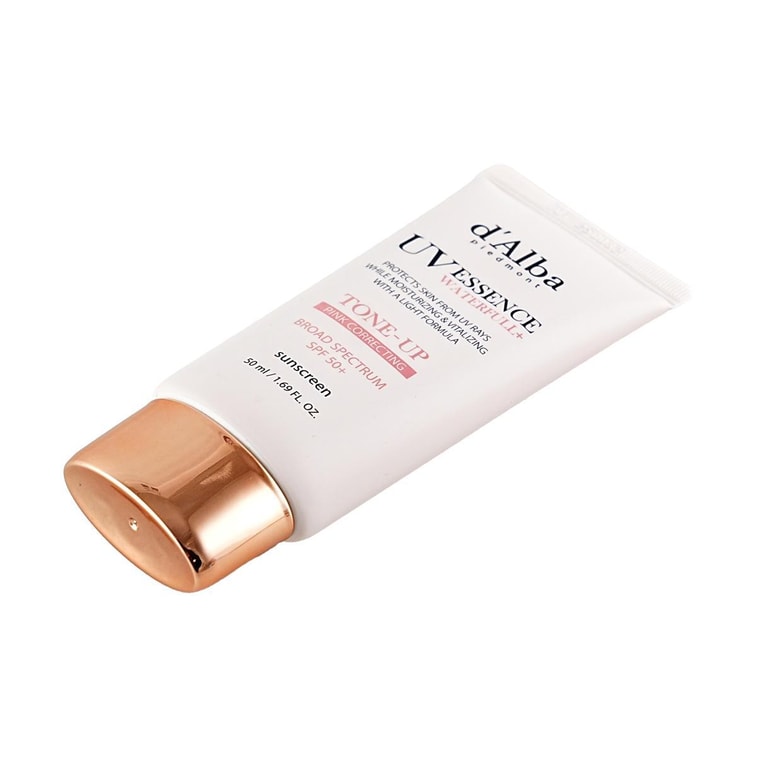 D'ALBA UV Essence Waterfull+ Sunscreen – Tone-Up Sun Cream – Broad Spectrum SPF50+ PA++++ (50ml)