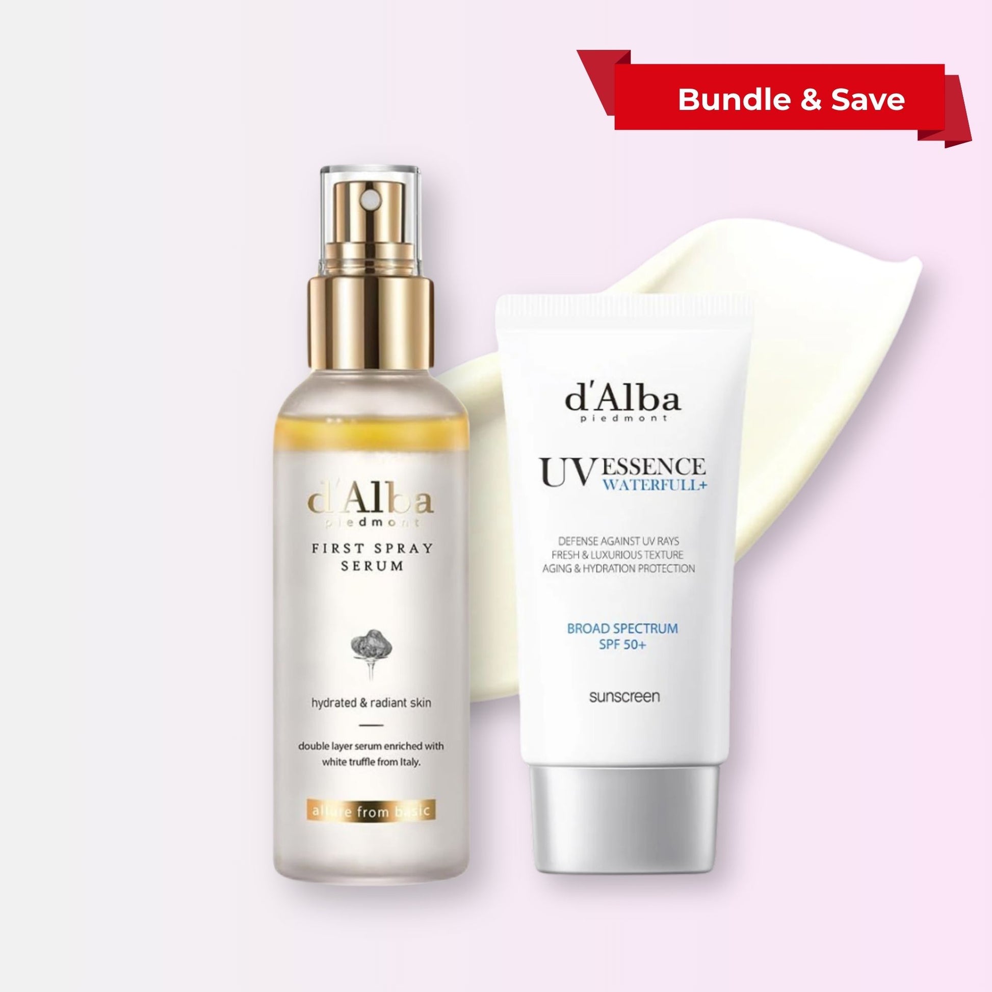 d’ALBA First Spray Serum & UV Essence Waterfull SPF50+ Set
