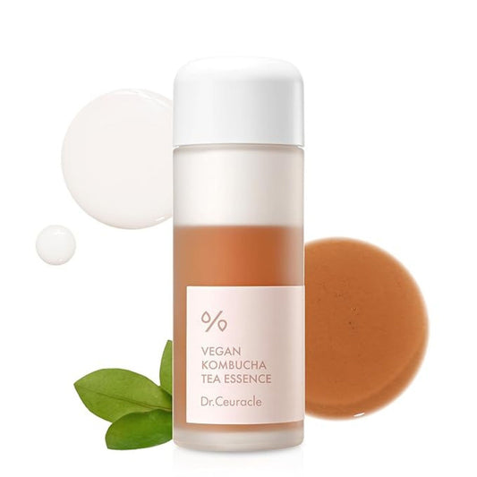 DR. CEURACLE Vegan Kombucha Tea Essence bottle front view – Korean hydrating cream-essence