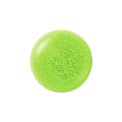 Green foam ball on a white background