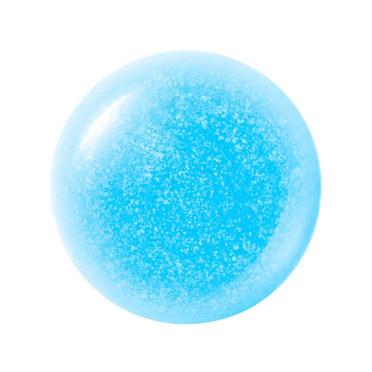 Blue glittery sphere on a white background