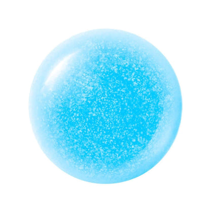 Blue glittery sphere on a white background