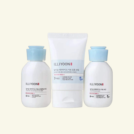 illiyoon ceramide ato travel kit korean sensitive skin barrier care set
