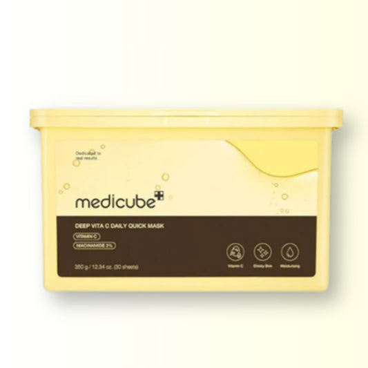 MEDICUBE Deep Vita C Daily Quick Mask 30pcs – Brightening Vegan Skincare Mask