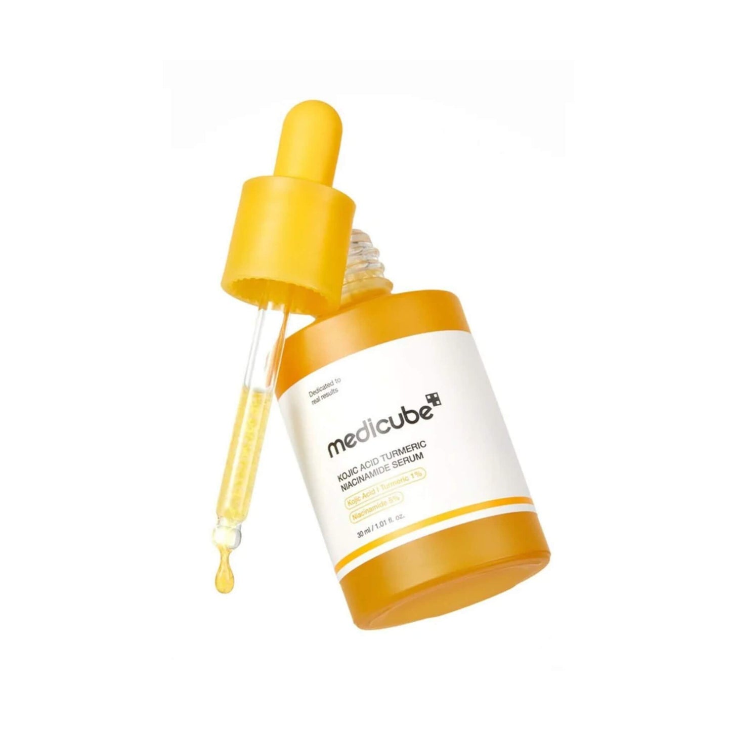 Medicube serum bottle with dropper on a white background